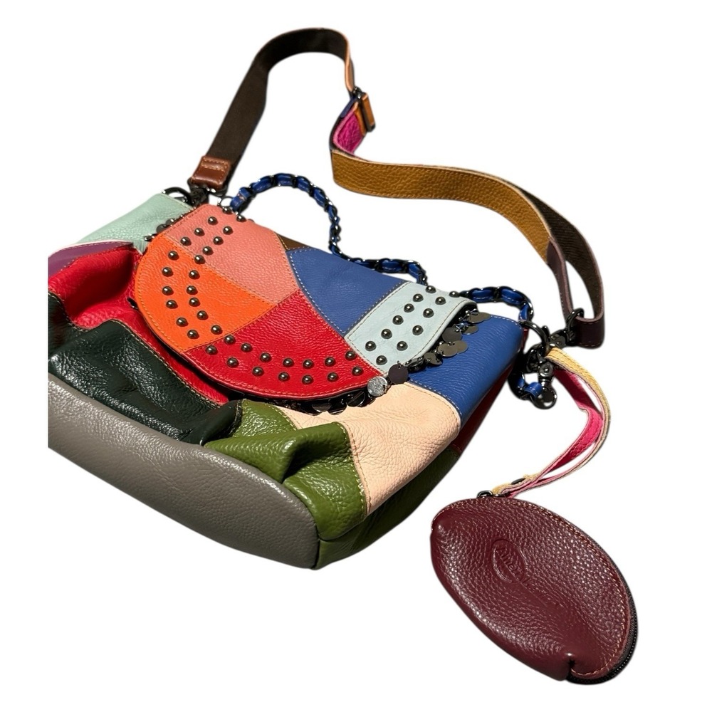 Ameri-Leather Leather Handbag Multicolor Soft Lea… - image 7